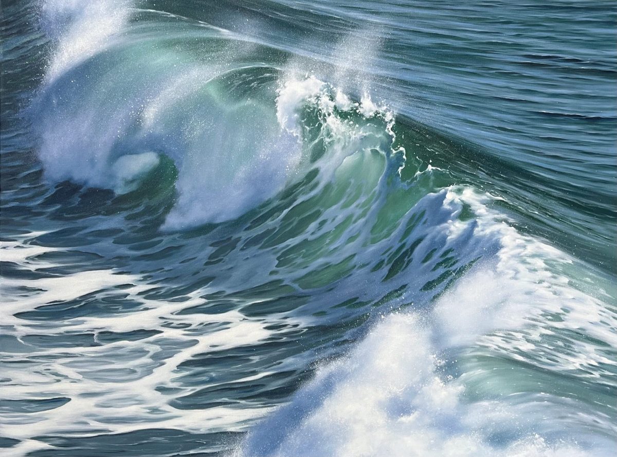 Seascape oil painting 'Deep Serene' by Kelowna artist Erin Burge